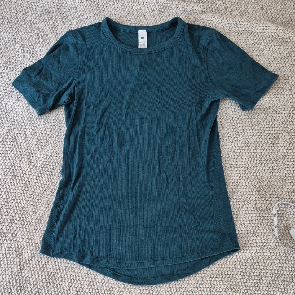 lululemon athletica Short Sleeve Ribbed Tee in Teal
